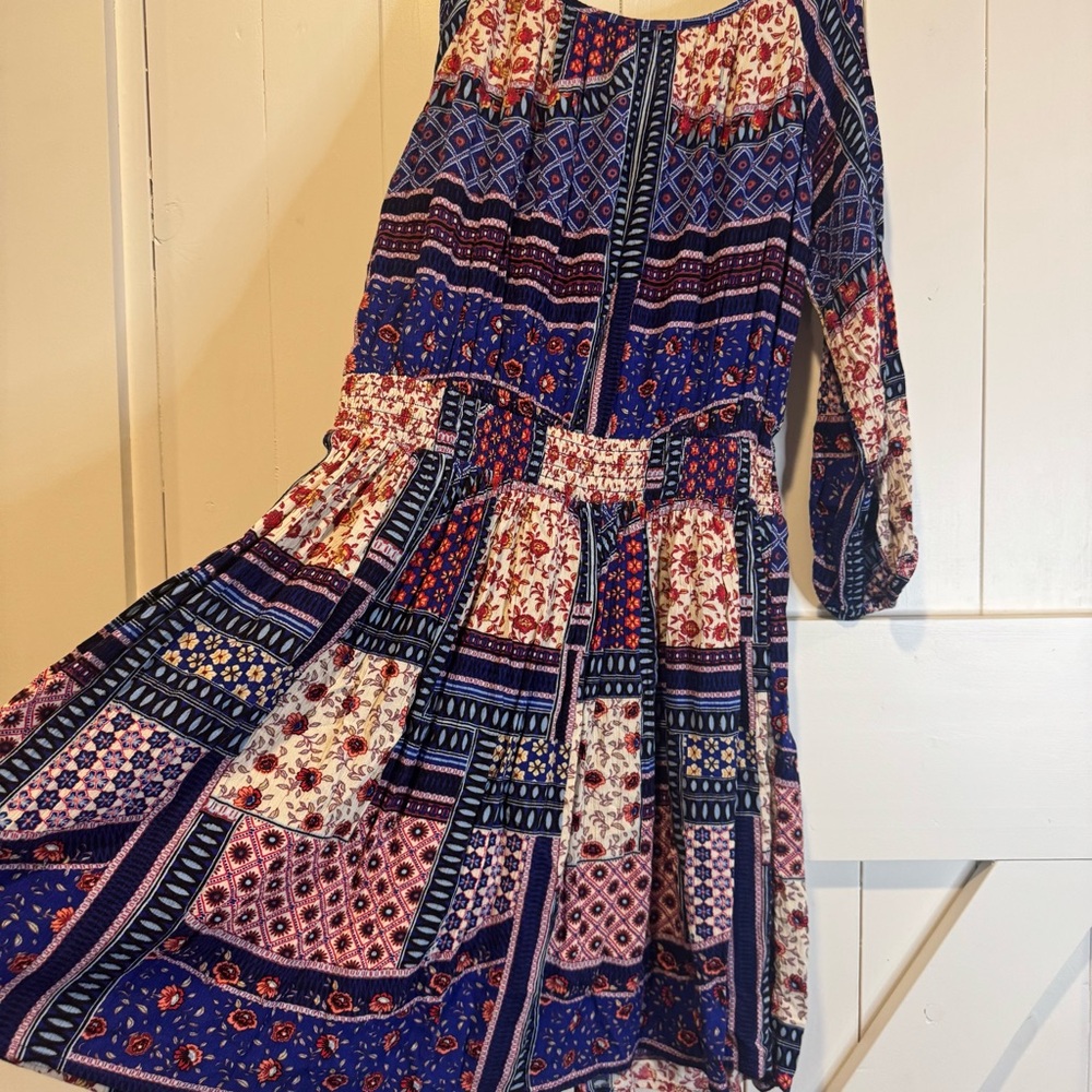 Bohemian Patchwork Dress - Picture 5 of 7